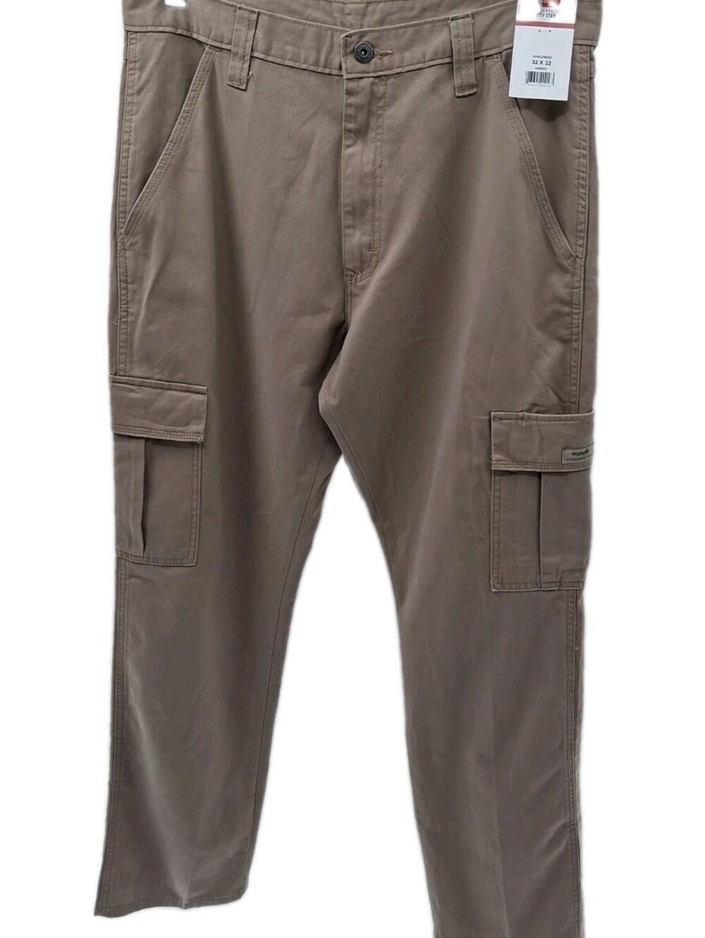 Wrangler Cargo Pants Mens 32x32 Tan Khaki Relaxed Workwear Utility Pants Skater